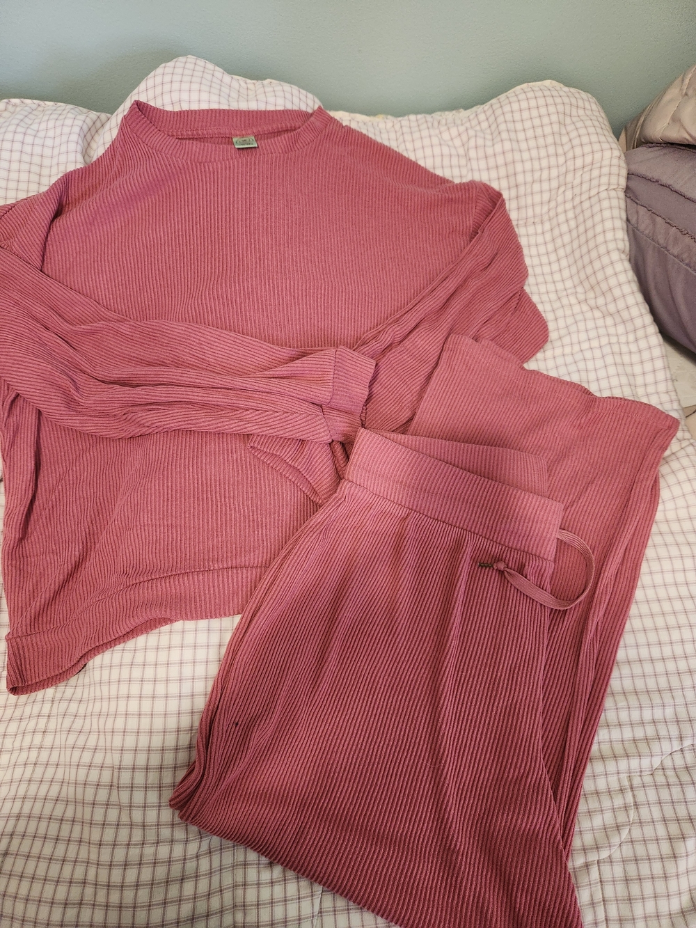 Honeydew Intimates Ribbed Lounge Set - Rose